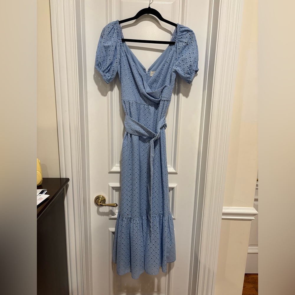 Sachin + Babi Light Blue Eyelet Maxi Dress